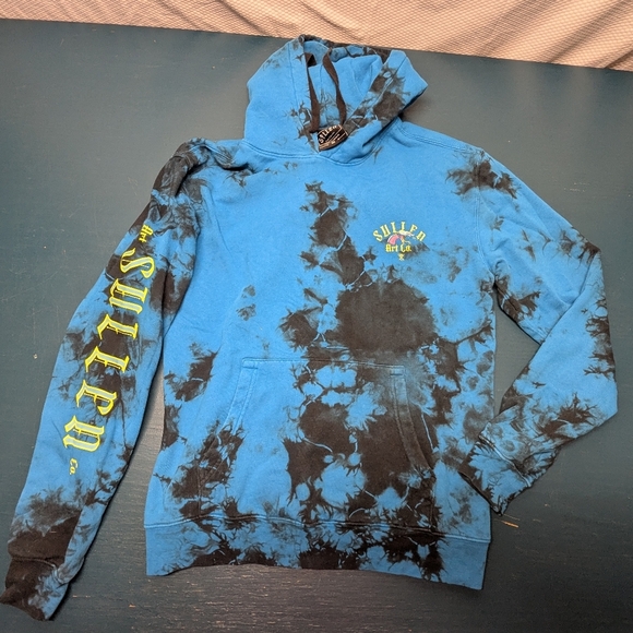 Sullen art hoodie medium skull snake blue black smokey cloudy appearance (p1) - Picture 2 of 9